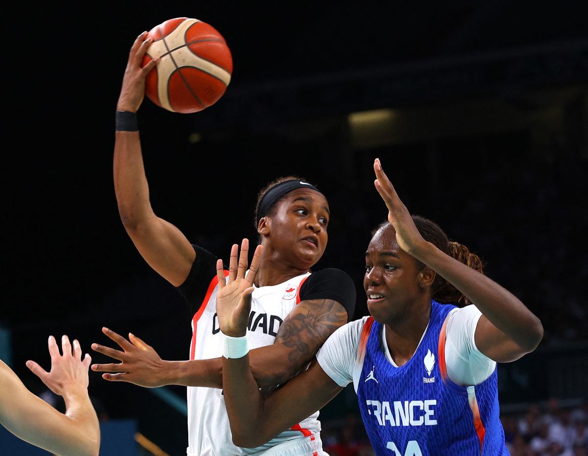 Canadian Men’s Basketball Team in the Stands to Support Women’s Side in Shock Defeat