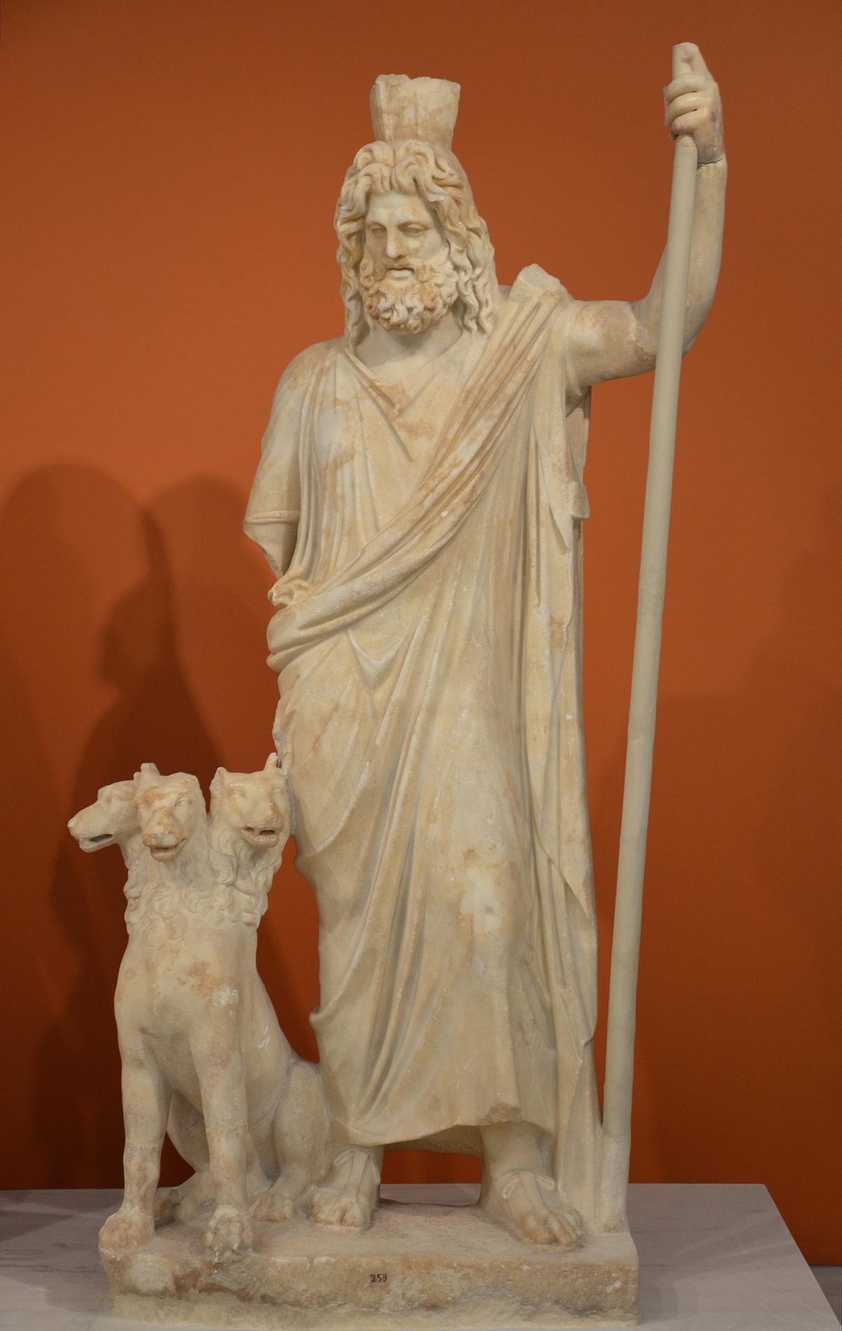 Pluto (the Roman counterpart of Hades), mid-2nd century. The Sanctuary of the Egyptian Gods at Gortyna, Heraklion Archaeological Museum. (Carole Raddato/<a href="https://commons.wikimedia.org/w/index.php?curid=65041819" target="_blank" rel="nofollow noopener">CC BY-SA 2.0</a>)