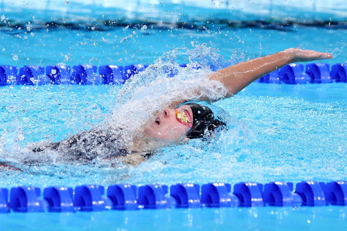 Regan Smith of Team United States competes in the Women's 200m Backstroke Final on day seven of the Olympic Games Paris 2024 at Paris La Defense Arena in Nanterre, France on August 2, 2024. (Maddie Meyer/Getty Images)