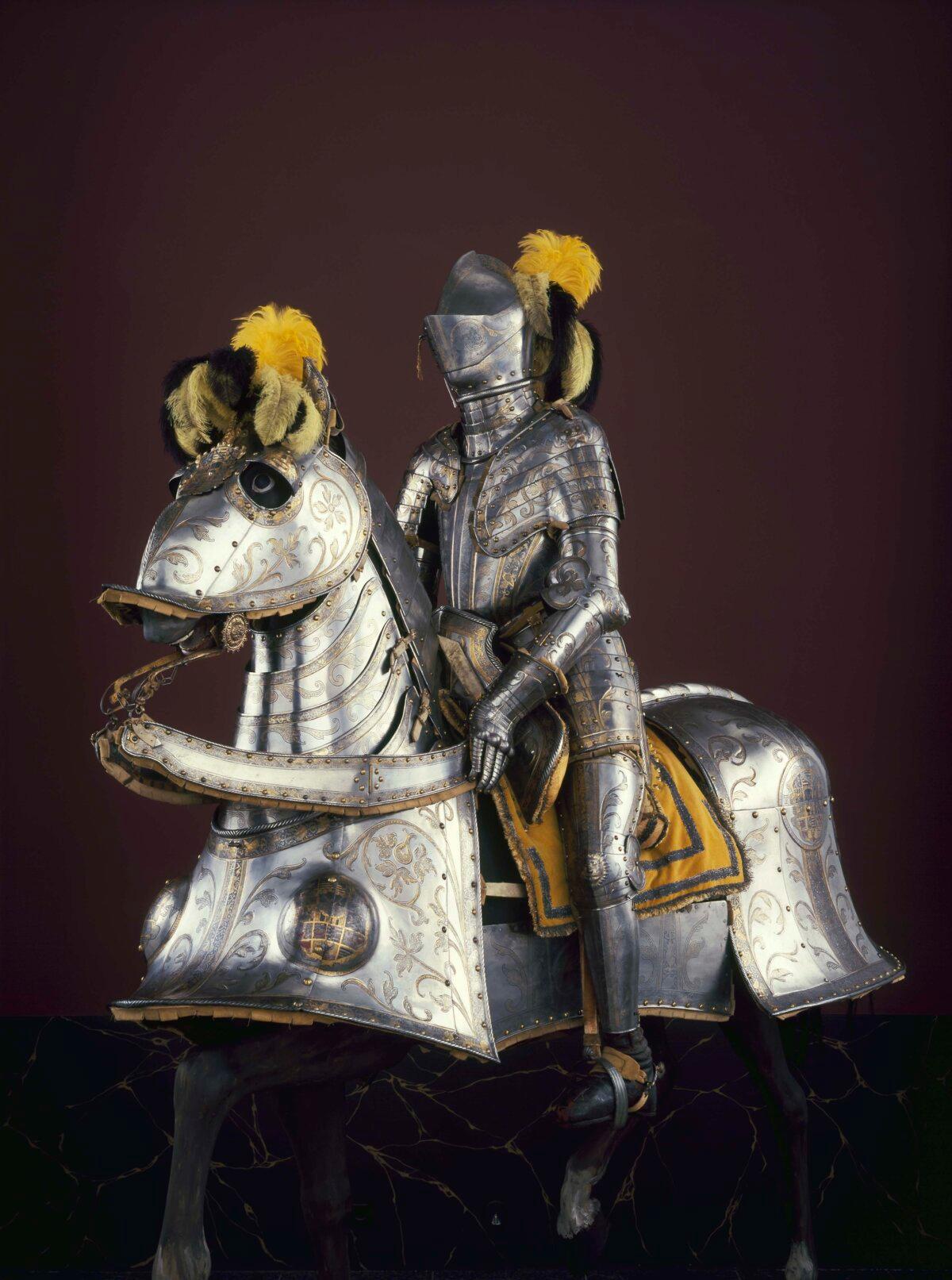 安東‧佩芬豪瑟的作品《戰馬與騎士的盔甲裝》(Horse and knight armor set),約1586年創作。(版權所有Jürgen Karpinski/BPK, Berlin/Dist.GrandPalaisRMN提供)