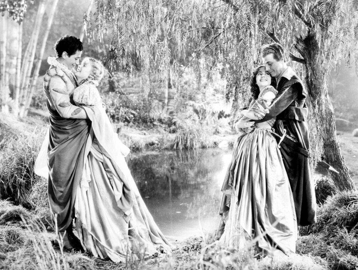 Love always wins out in the end, as shown in this scene from the 1935 film "A Midsummer Night's Dream." (Public Domain)