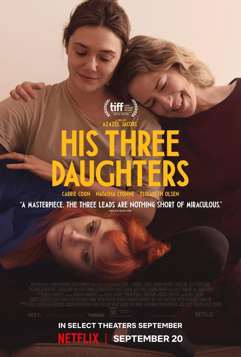 Poster for "His Three Daughters." (Netflix)