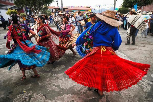 Indigenous Peoples Rally With Dancing and Music in Mexico City