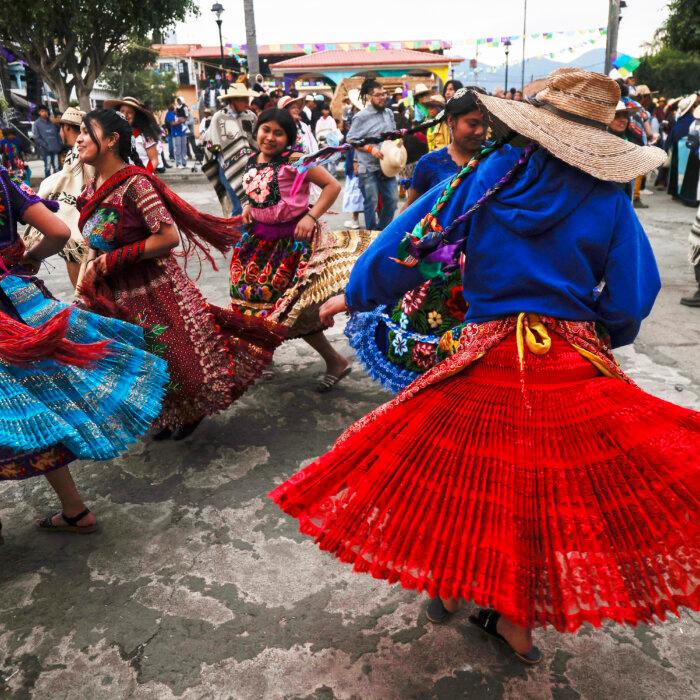 Indigenous Peoples Rally With Dancing and Music in Mexico City