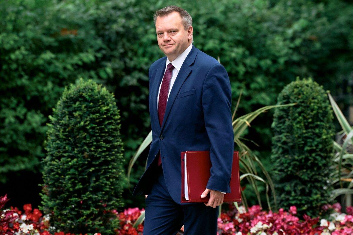 Britain's Paymaster General and Minister for the Cabinet Office for the Constitution and European Relations Nick Thomas-Symonds arrives to attend a Cabinet meeting at 10 Downing Street in London on July 23, 2024. (Benjamin Cremel/AFP via Getty Images)