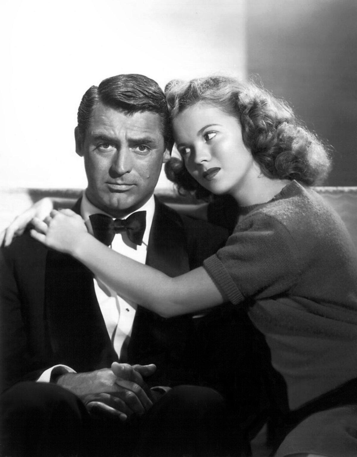 Richard Nugent (Cary Grant) and Susan Turner (Shirley Temple), in "The Bachelor and the Bobby-Soxer." (MovieStillsDB)
