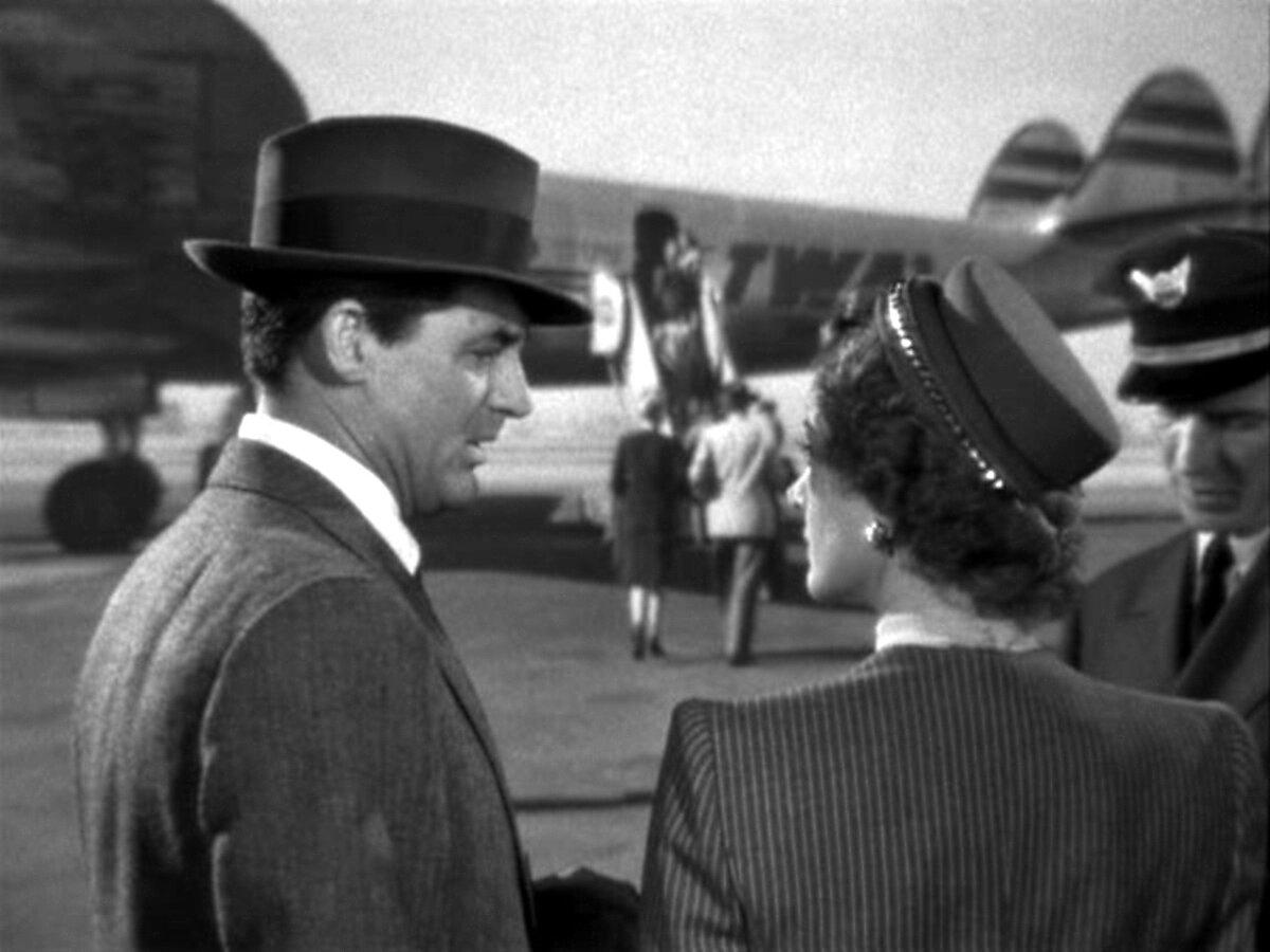 Artist Richard Nugent (Cary Grant) and Judge Turner (Myrna Loy), in "The Bachelor and the Bobby-Soxer." (MovieStillsDB)
