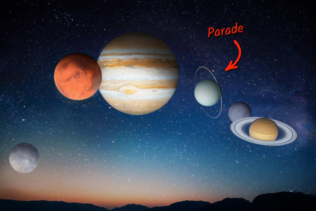 6 Set to Form Parade’ Across the Night Sky Late