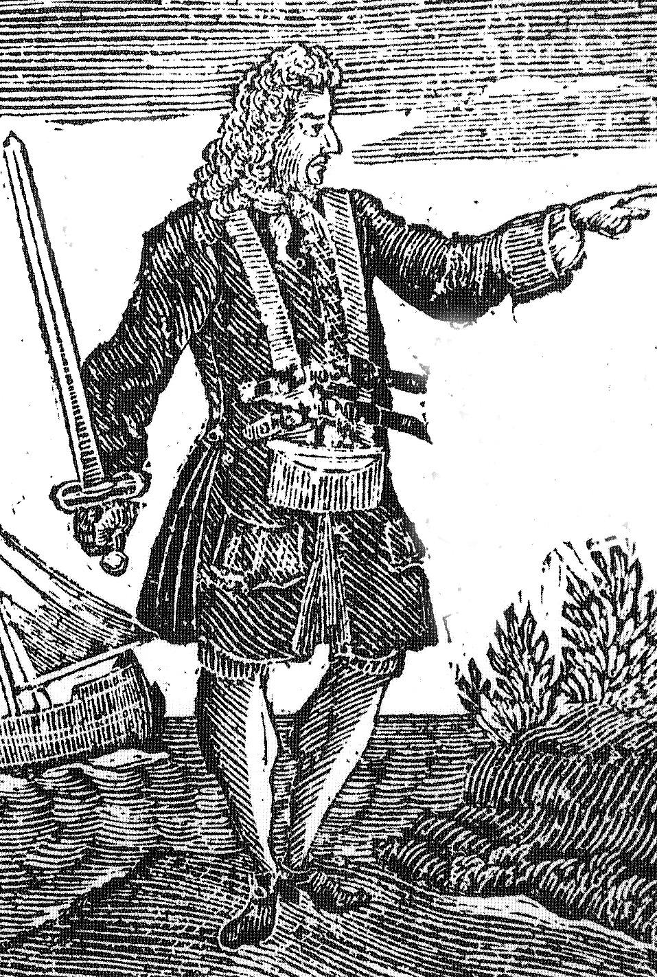 Early 18th-century engraving of Charles Vane. (Public Domain)