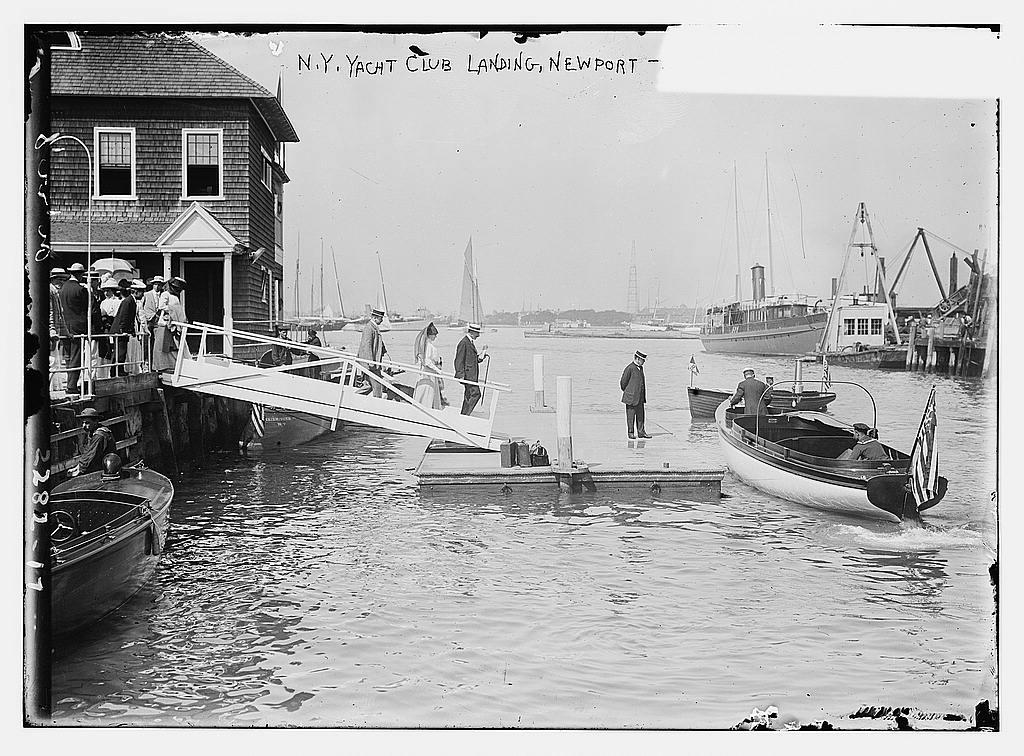 New York Yacht Club landing in Newport, circa 1910s. (Public Domain)
