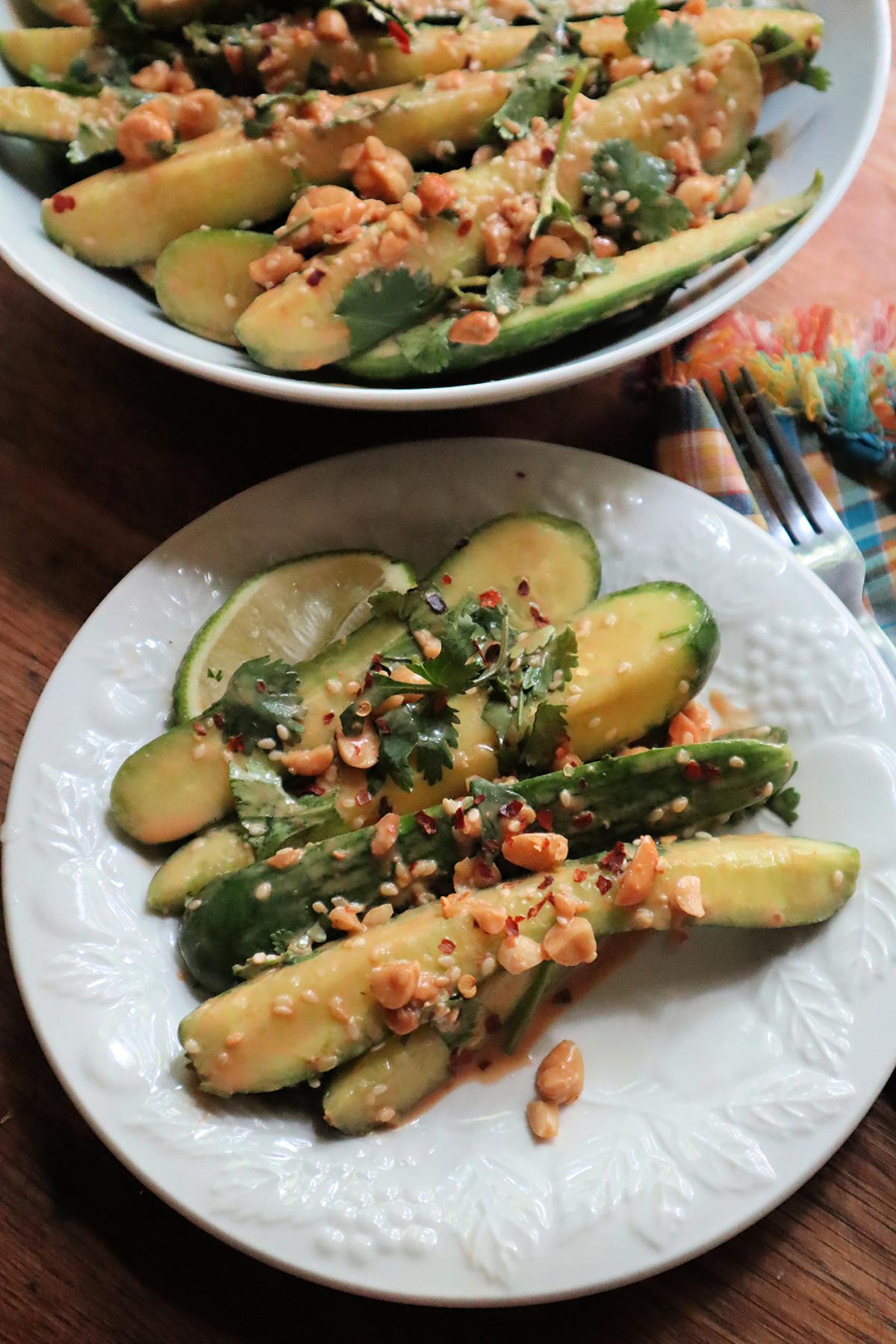 Peanut and Chile Crisp Cucumber Salad Is a Bright and Crunchy Summer Dish