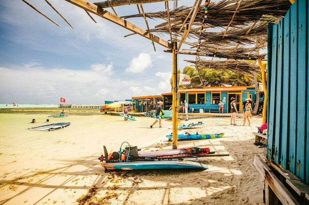 Jibe City is known for its excellent wind conditions, making it a popular destination for windsurfers. (Courtesy of Tourism Corporation Bonaire)