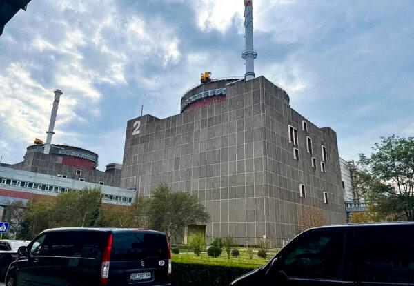 The Zaporizhzhia Nuclear Power Plant outside Enerhodar in the Zaporizhzhia region, Ukraine, on Sept. 2, 2022. (International Atomic Energy Agency/Handout via Reuters)