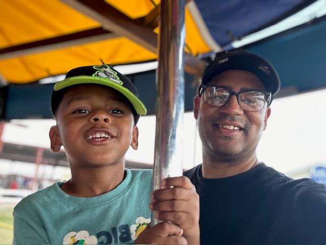 Mr. Olivier with his 4-year-old son. (Courtesy of Ronald Olivier)