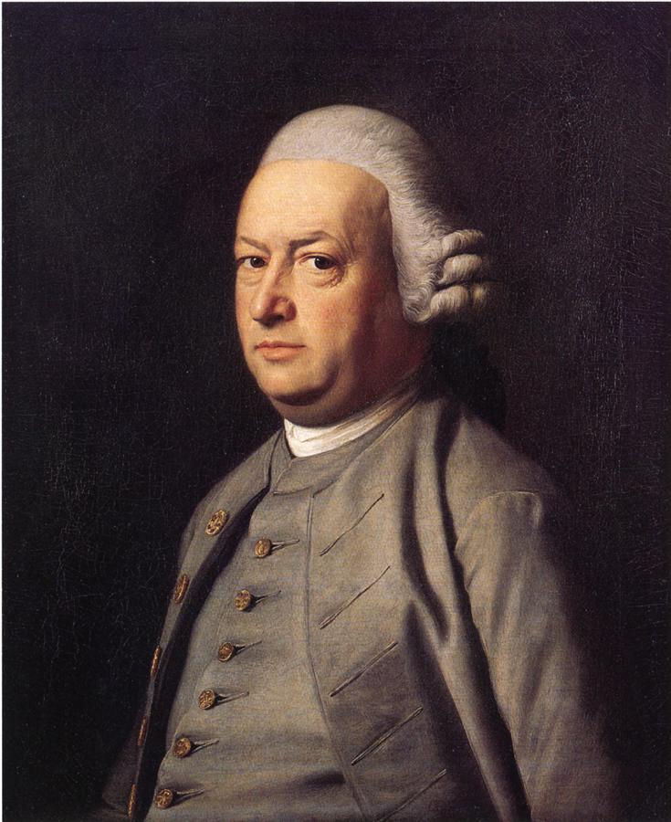 A portrait of Thomas Flucker, 1770–1771, by John Singleton Copley. Oil on canvas; 28 1/16 inches by 24 1/4 inches. Bowdoin College Museum of Art, Brunswick, Maine. (Public Domain)