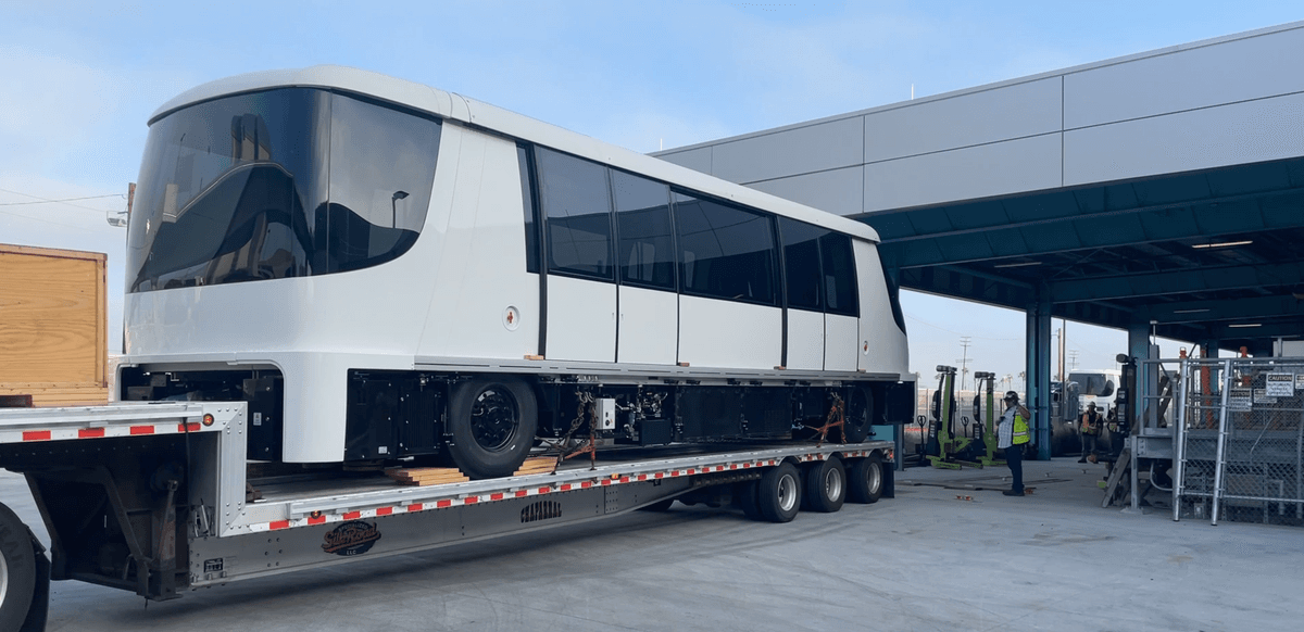 Final Train Cars Arrive to Complete Fleet for LAX’s Automated People Mover