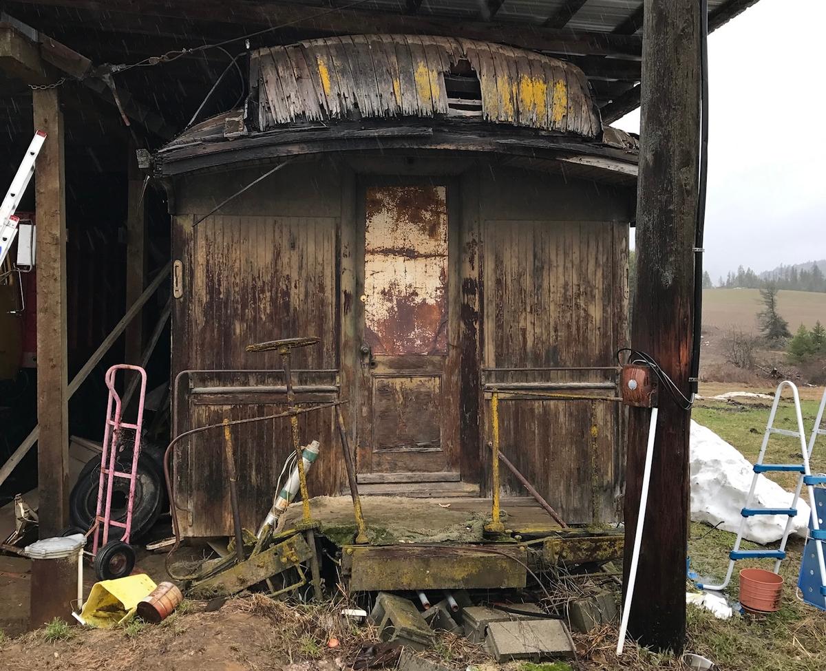 The 120-year-old train wreck was found on an Idaho farm. (Courtesy of <a href="https://x.com/isaacfrench_/status/1823724049606041803/photo/3">Isaac French</a>)