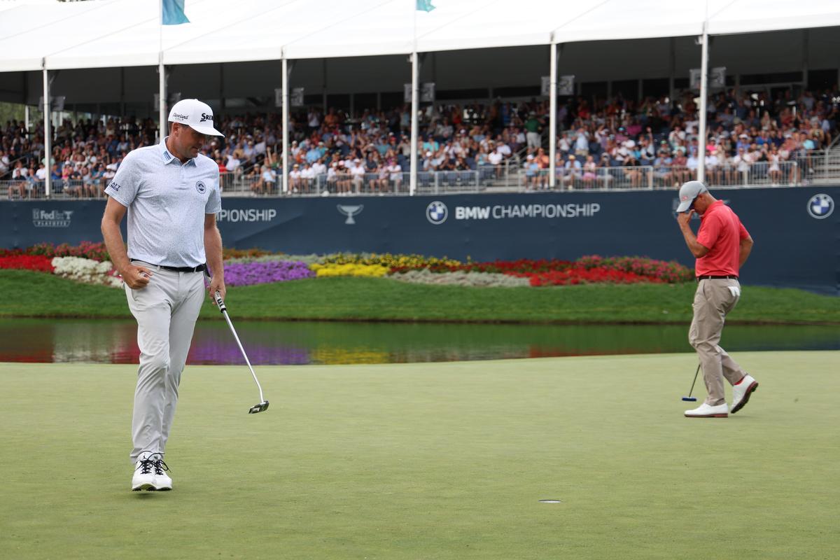 Keegan Bradley Takes a 1-shot Lead Over Adam Scott at BMW Championship