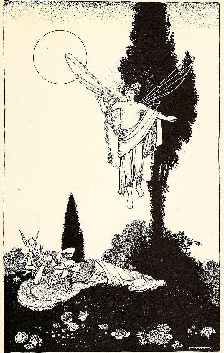 Illustration in a 1914 edition of "Shakespeare's Comedy of 'A Midsummer Night's Dream.'" New York Public Library. Internet Archive. (Public Domain)