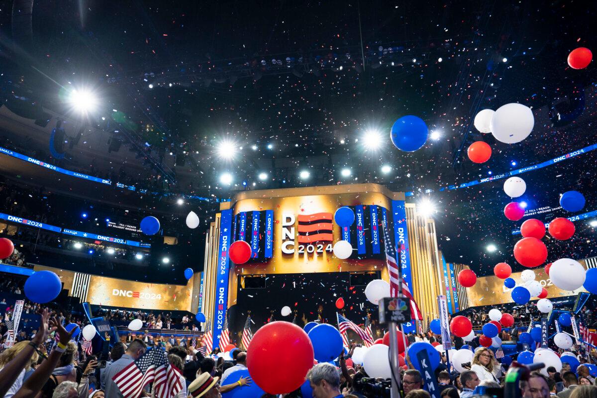 The Democratic National Convention in Chicago on Aug. 22, 2024. (Madalina Vasiliu/The Epoch Times)