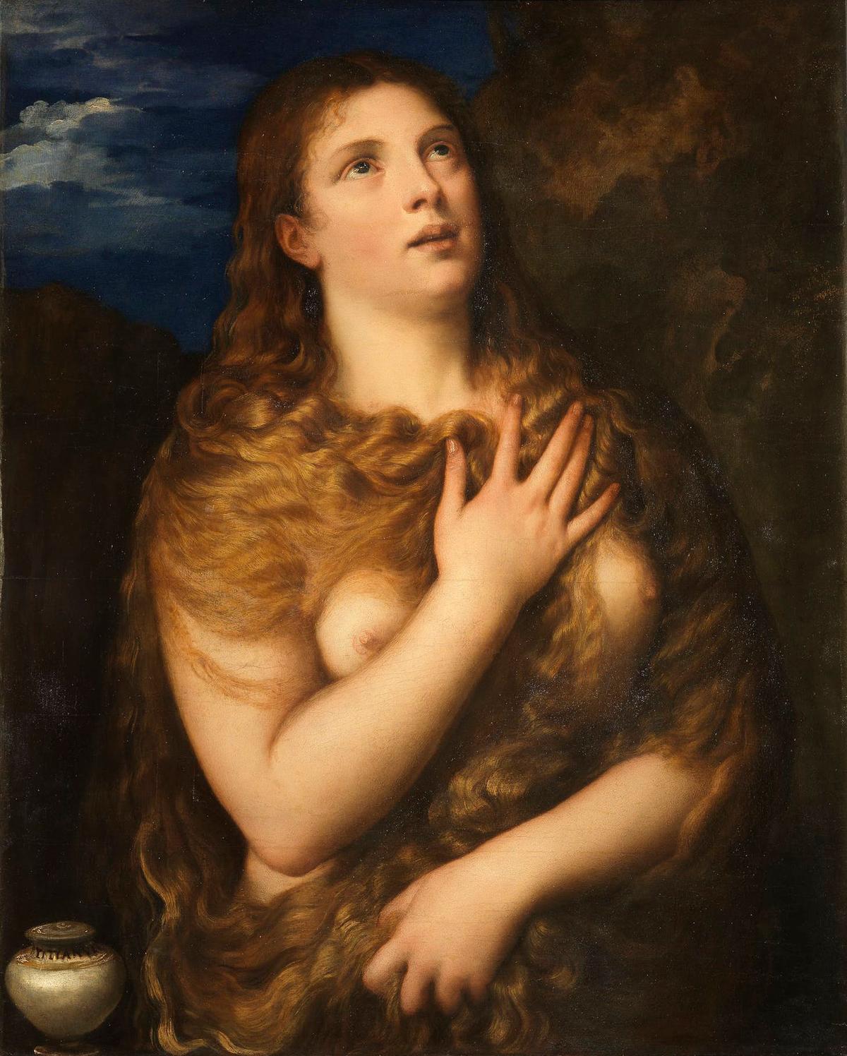 “The Penitent Magdalene,” 1531–1535, by Titian. Oil on canvas; 33 ¾ inches by 27 ⅖ inches. Palatine Gallery, Pitti Palace, Florence. (Public Domain)