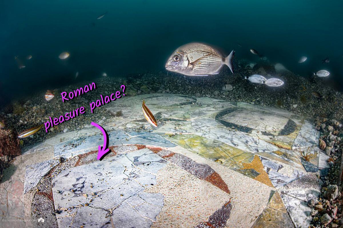 Divers Discover Luxurious Marble Floor of Roman Villa Underwater in Italy—Here’s Why It Sank