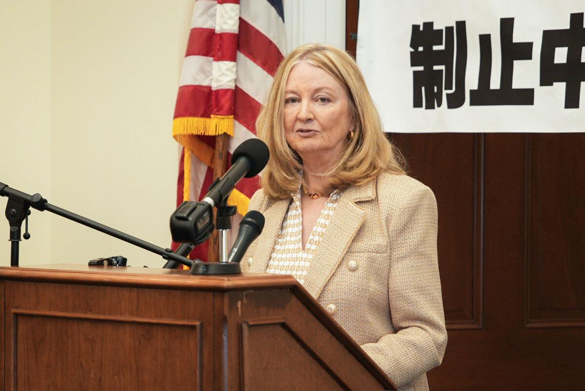 Nina Shea, a senior fellow and director of the Center for Religious Freedom at the Hudson Institute, speaks at a briefing about forced organ harvesting held at the Cannon House Office Building in Washington, on Sept. 4, 2024. (Alex Martin for The Epoch Times)