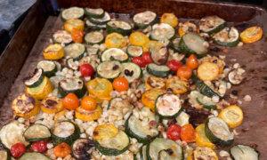 Sheet Pan Roasted Zucchini, Corn and Tomatoes, a Perfect Late Summer Side Dish
