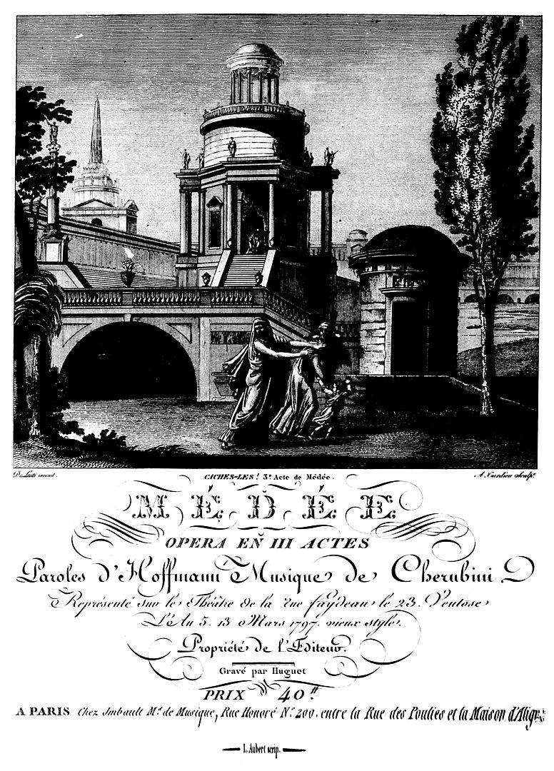 Title page of the first edition of Cherubini's Médée, full score, 1797. (Public Domain)