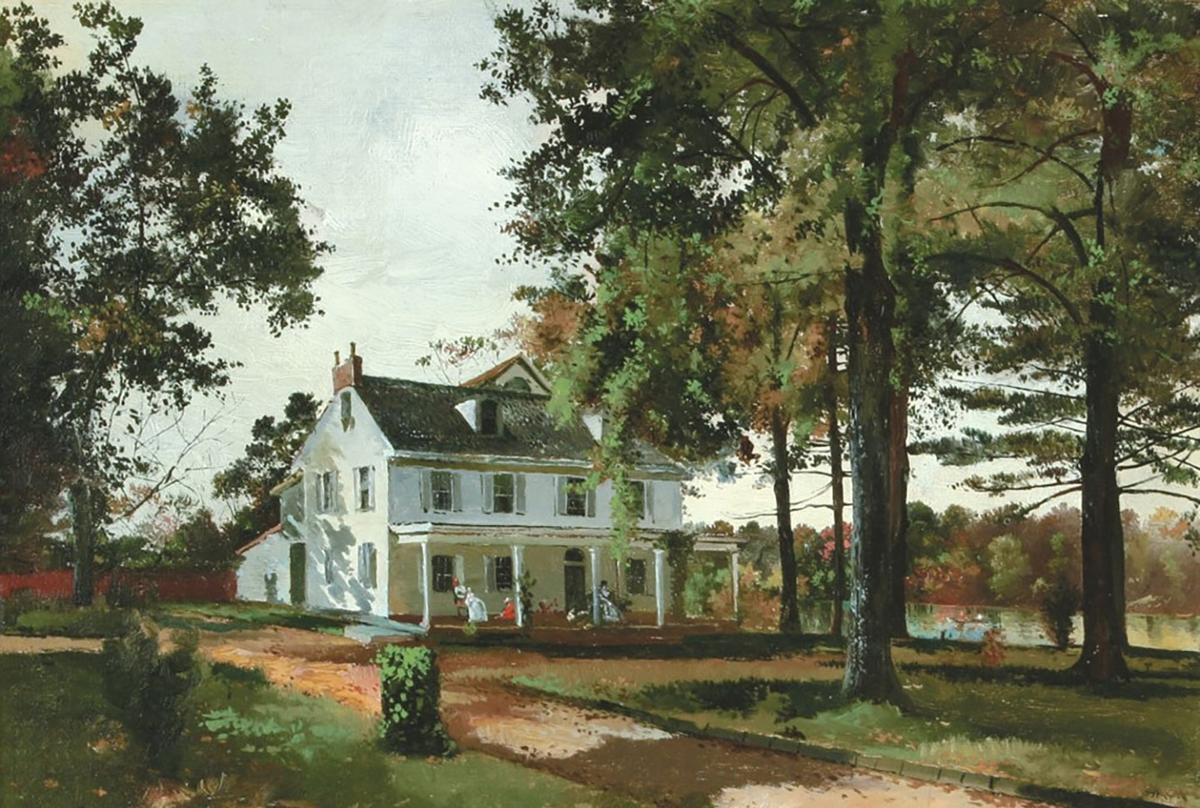 "The Evans Homestead Haddonfield New Jersey," 1901, by Charles Lewis Fussell. (Public Domain)