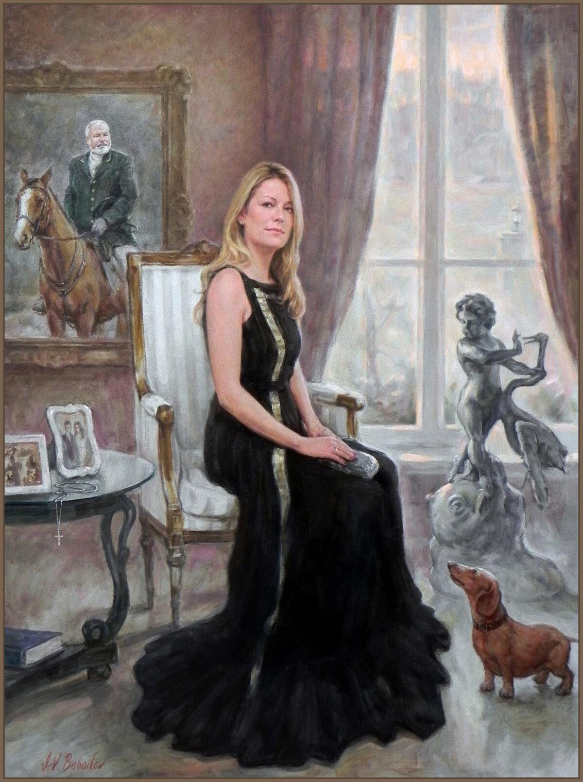 "Theresa Menefee," 2015, by Igor Babailov. Oil on canvas; 64 inches by 48 inches. (Courtesy of Igor Babailov)