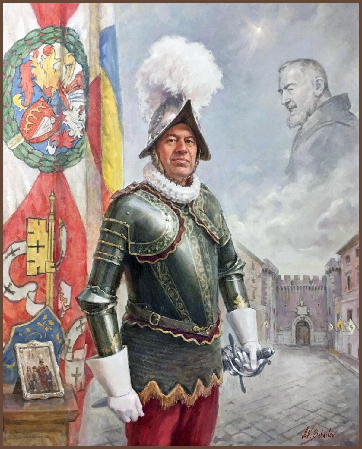 "Col. Christoph Graf, Commander of the Pontifical Swiss Guard," 2020, by Igor Babailov. Oil on canvas; 50 inches by 42 inches. (Courtesy of Igor Babailov)