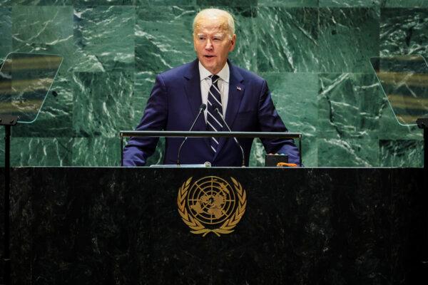 President Joe Biden speaks during the United Nations General Assembly at its headquarters in New York City on Sept. 24, 2024. (Michael M. Santiago/Getty Images)