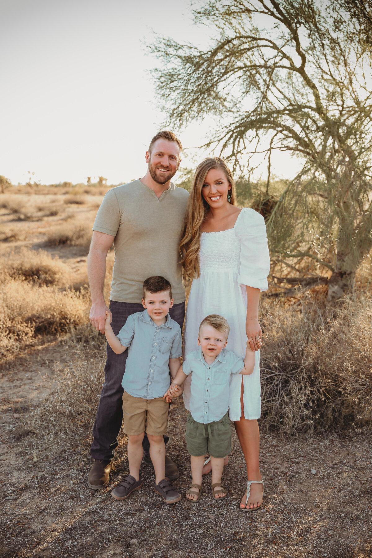 Jess Hall, founder and CEO of Sherwood Kids, with his wife and children. (Courtesy of Jess Hall)