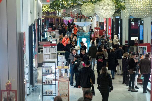 People look for presents at the Macy’s flagship store during the holiday season in New York City on Dec. 10, 2023. (Eduardo Munoz/Reuters)