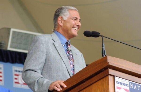 Former ESPN SportsCenter anchor George Grande in Cooperstown, N.Y., in the early 1990s. (Courtesy of Donald Laible)