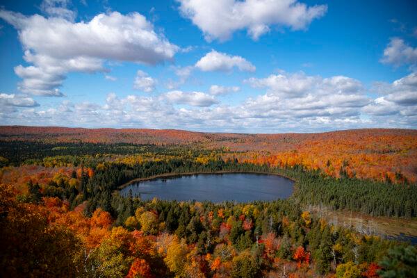 Fall foliage peaking around Oberg Lake in Tofte, Minnesota. (Alex Kormann/Minnesota Star Tribune/TNS)