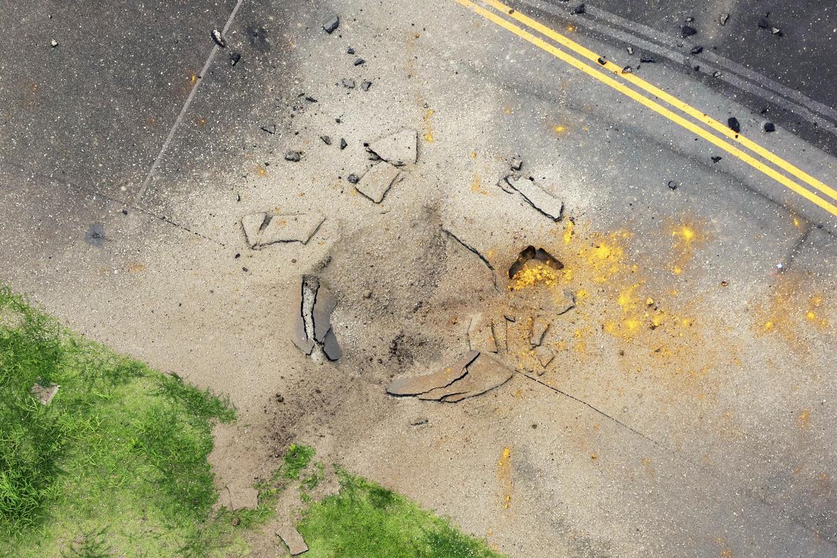 American Bomb From WWII Explodes at Japanese Airport, Leaving Crater on Taxiway