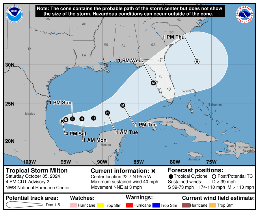 Milton Expected to Become a Major Hurricane, DeSantis Declares State of Emergency