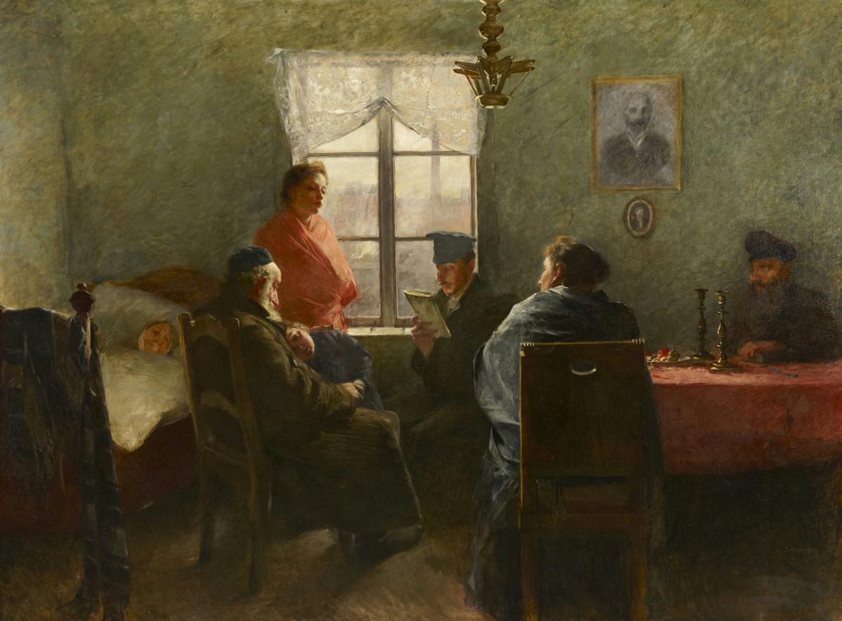 "The Sabbath Rest," 1894, by Samuel Hirszenberg. Oil on canvas. Ben Uri Gallery & Museum, London. (Public Domain)