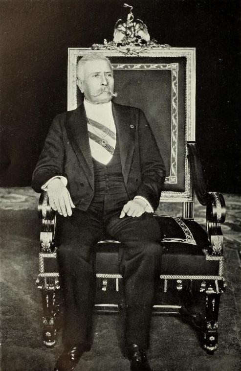 Portrait of President Porfirio Díaz wearing the presidential sash. (Public Domain)
