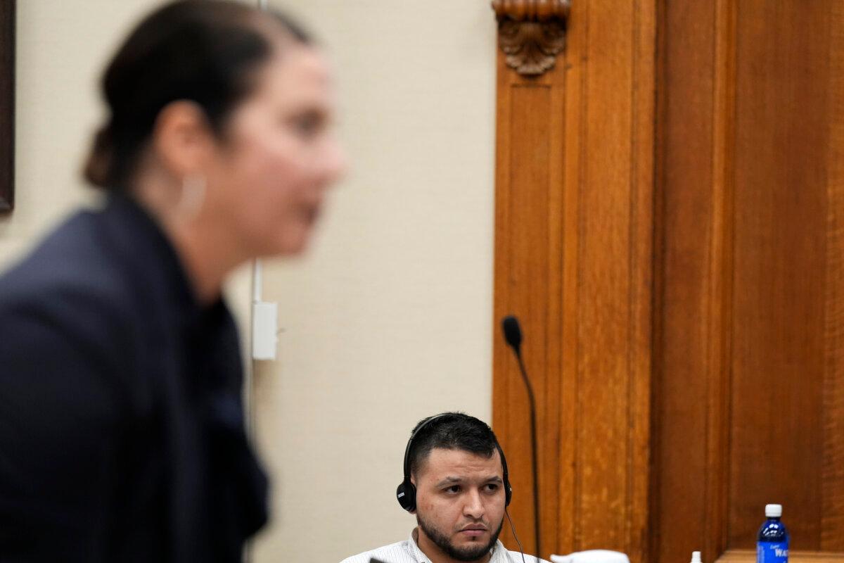 Jose Ibarra, accused of killing nursing student Laken Hope Riley, appears in court for a motion hearing in Athens, Ga., on Oct. 11, 2024. (Brynn Anderson/Pool via AP Photo)