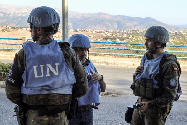 Americans in Lebanon Should ‘Depart Now,’ US Embassy Warns | USNN World News Spanish peacekeepers of the U.N. Interim Force in Lebanon coordinate their patrol with the Lebanese Military Police, in Marjayoun in south Lebanon on Oct. 8, 2024. (-/AFP via Getty Images)