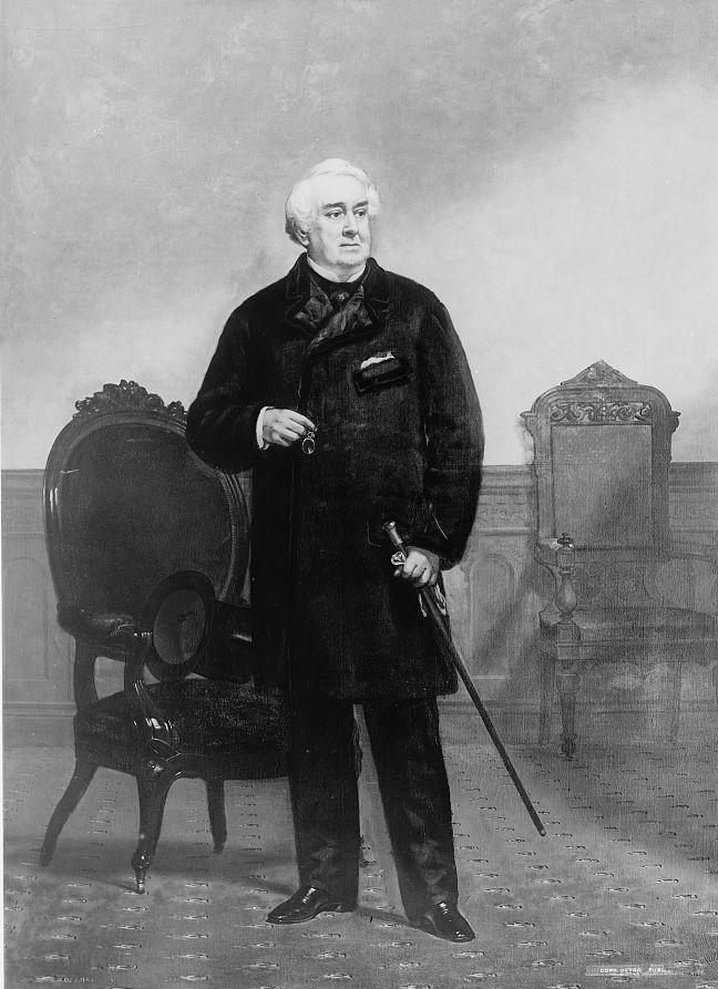 A full-length portrait of William Corcoran (1867) by Charles Loring Elliott. (Public Domain)