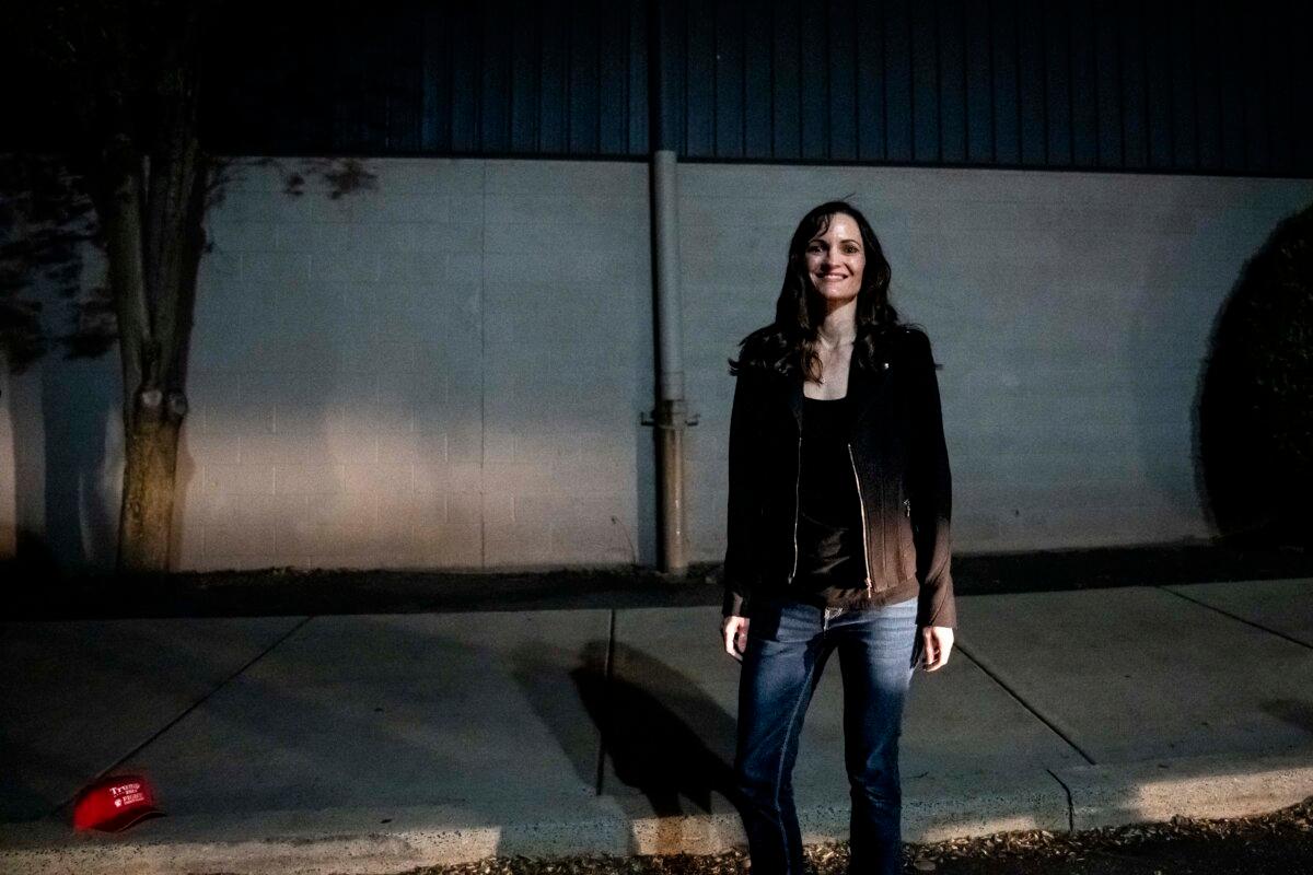 Heather Miller attends former President Donald Trumpâs town hall in Oaks, Pa., on Oct. 14, 2024. (Madalina Vasiliu/The Epoch Times)
