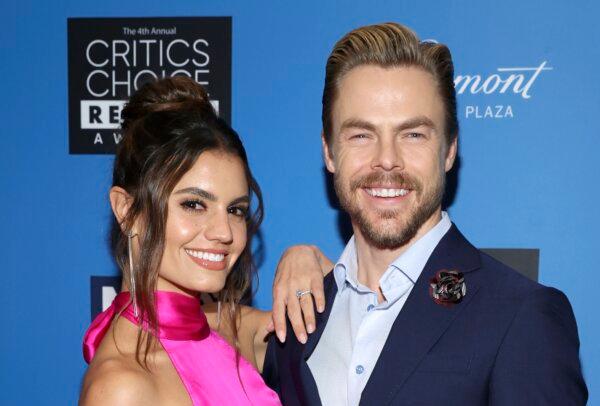Hayley Erbert and Derek Hough attend the Fourth Annual Critics Choice Real TV Awards in Los Angeles on June 12, 2022. (Rich Polk/Getty Images for the Critics Choice Real TV Awards)