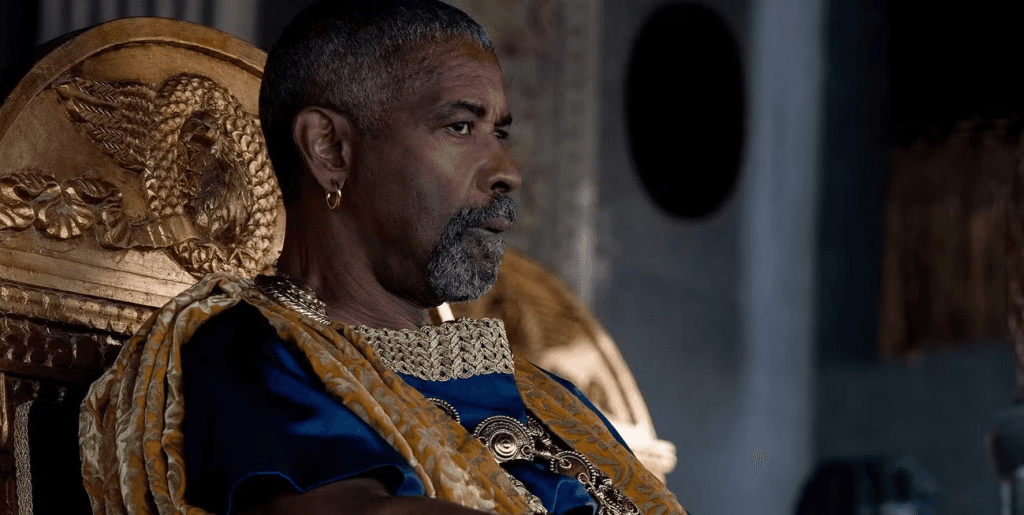 Denzel Washington plays a villainous character in "Gladiator II." (Paramount)