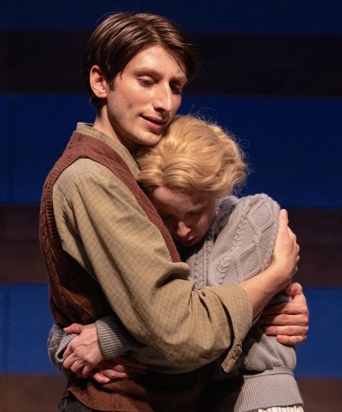 Boy (Lukey Klein) and Willie (Mariah Lee) embrace, in "Sump'n Like Wings." (Maria Baranova)