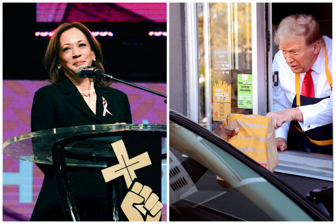 Trump Serves Food at Pennsylvania McDonald’s as Harris Visits Churches in Georgia
