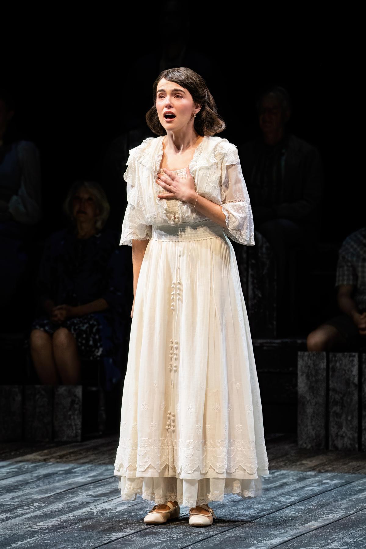 Emily Webb (Zoey Deutch) expresses her deeply felt emotions, in "Our Town." (Daniel Rader)